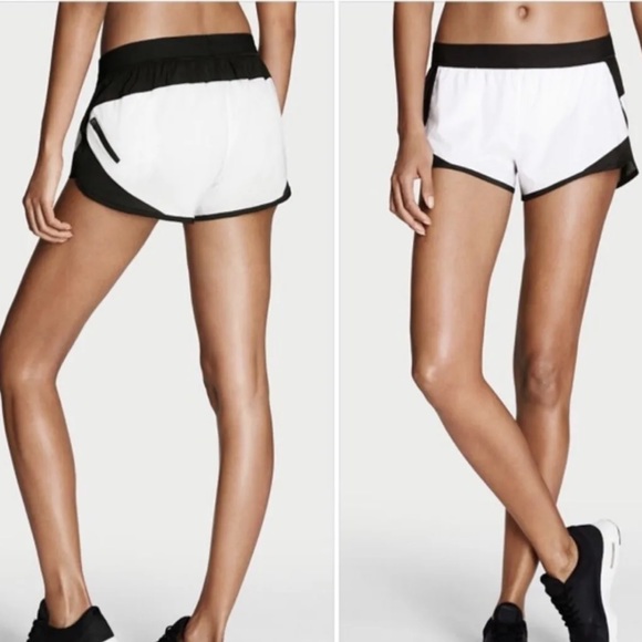 Victoria Sport Run Shorts White Lined - Picture 2 of 10